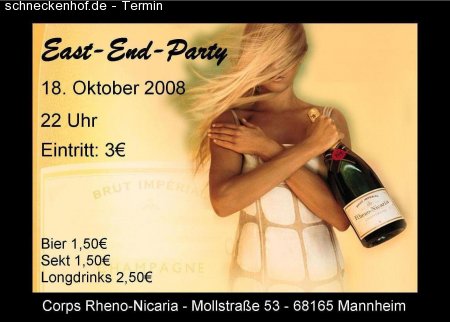 East - End - Party Werbeplakat