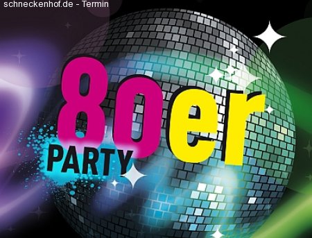80er Party  Pop & Wave Werbeplakat
