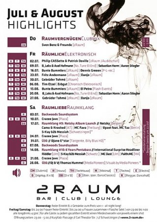 Raumliebe mit Crazee Jave (Plaza Mannheim) Werbeplakat