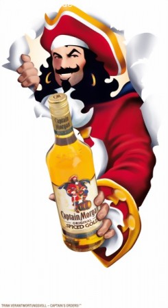 COCKTAILS & CAPTAIN & RED BULL Werbeplakat