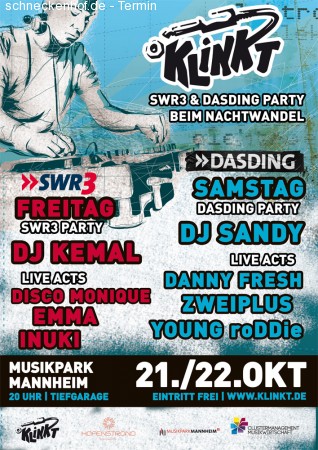 SWR3 & DasDing beim Nachwandel Werbeplakat