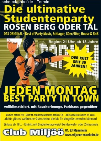 die ultimative Studentenparty Werbeplakat