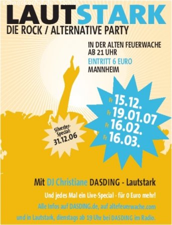 Lautstark-Party Dezember Werbeplakat
