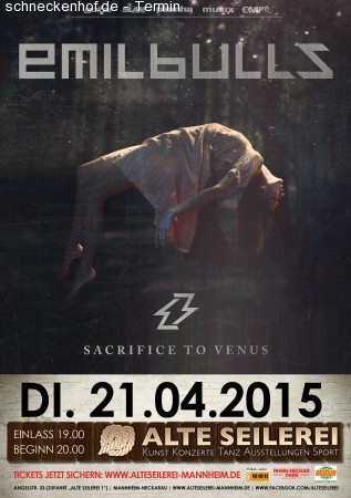 EMIL BULLS „Sacrifice To Venus“ Tour 2 Werbeplakat